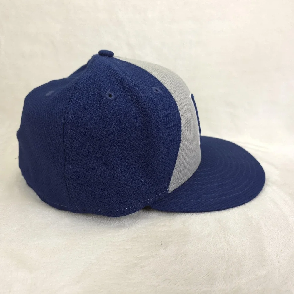 Los Angeles Dodgers Hat Players Cap Mens Fitted 7 3/8 Blue MLB Baseball New‎ Era